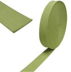 Baumwoll Taschengurt Gurtband 38mm Meterware 011 - olivegelb
