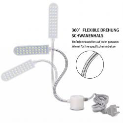 Magnetische LED Schwanenhals Nähmaschinenlampe mit 30 LED`s 