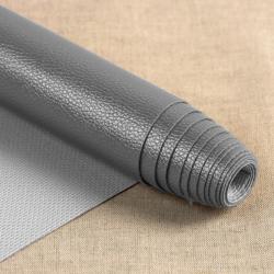 Metallic Kunstleder Stoff Zuschnitt 50 x 140 cm für kreative Bastelprojekte Metallic - Schiefergrau
