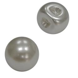 Perlenknopf 10mm weiss 501 - weiss