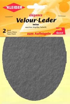 Kleiber Flicken Velourleder imitat 2St. grau 577 - steingrau