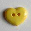 Kinderknopf gelb Herzchen 13mm 