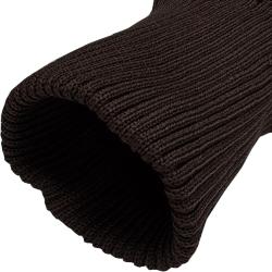 PREMIUM Grobstrick Doppel Strick Bündchen Set Ärmelbündchen & Abschlussbund 916 - schwarzbraun