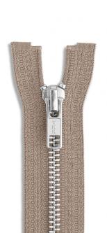 YKK Silber Metall Reißverschluss teilbar 573 - beige
