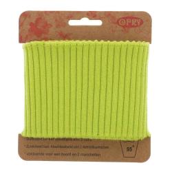 Grobstrick - Cuff Fertigbündchen 110cm Rippenstrick 536 - gelbgrün