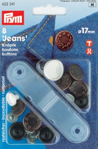 PRYM NF-Jeans-Knöpfe Lorbeerkranz MS 17 mm altkupfer 