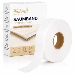 Saumfix 50m - Saumband zum Aufbügeln - Kürzen ohne Nähen 
