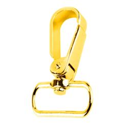 FLAT Karabinerhaken für Taschen 25mm gold 25mm - gold