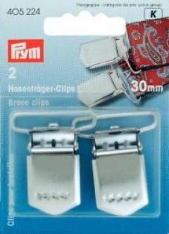 PRYM Hosenträger-Clips ST 30 mm silberfarbig 