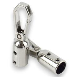 Karabiner für Taschengriffe mit Schrauben 8,5mm Durchmesser Silber