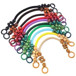 1 Taschengriff mit Holzperlen 48cm 