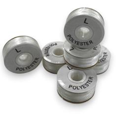 Stickmaschinen - Bobbin Unterfaden für Stickmaschine 5 x 120m 501 - weiss