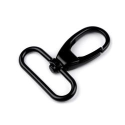 Karabinerhaken *LUNA* für Taschen 40mm Schwarz Schwarz