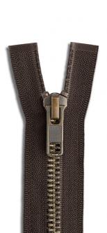YKK Metall Reißverschluss nicht teilbar schwarzbraun - 916 916 - schwarzbraun