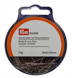PRYM Klöppel-Stecknadeln V2A 0,53 x 26 mm silberfarbig 