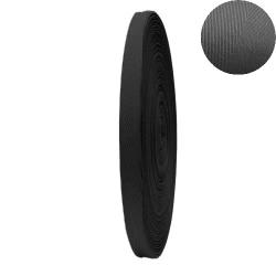50m Rolle Baumwoll Nahtband 15mm breit - schwarz / Köperband 580 - schwarz | 15mm