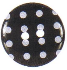 Kinderknopf Bi-Tiffy rund gepunktet 15mm schwarz 