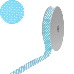 GEPUNKTETES Baumwoll Schrägband 40/20 Polka Dots METERWARE 542 - hellblau