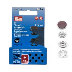 PRYM Jersey Druckknöpfe 12mm verschiedene Farben 570 - braun
