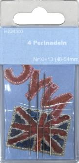 Perlnadeln, extra dünn - 4 Stück Nr. 10 + 13 Perlennadeln 