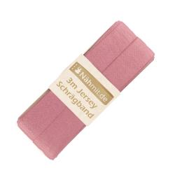 Nähmit - Jersey Schrägband - elastisches vorgefalztes Einfassband 3 Meter x 20mm A09-Altrosa