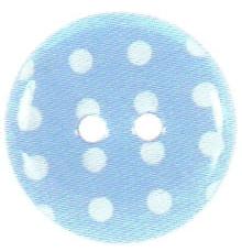 Kinderknopf Bi-Tiffy rund gepunktet 15mm hellblau 