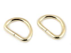 D-Ring Halbrundringe für Taschen 25mm Gold