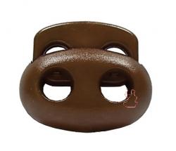 Kordelstopper Oval 2-Loch 570 - braun