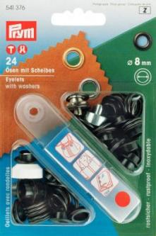 PRYM Ösen und Scheiben MS 8,0 mm brüniert 