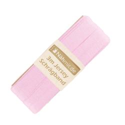 Nähmit - Jersey Schrägband - elastisches vorgefalztes Einfassband 3 Meter x 20mm A08-Rosa