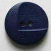 Kunststoff Knopf blau rund 23mm / mit Innenmuster 
