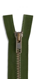 YKK Metall Reißverschluss nicht teilbar dunkeloliv - 078 078 - dunkelolive