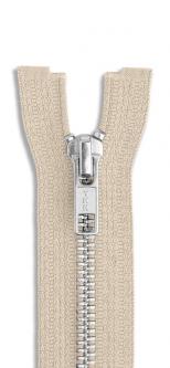 YKK Silber Metall Reißverschluss teilbar 572 - sand