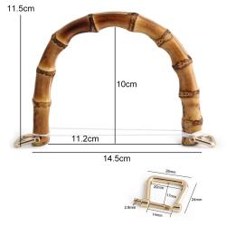 1 Taschengriff ORIGINAL BAMBUS Griff U Form 11,5 x 14,5cm 1001