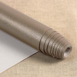 Metallic Kunstleder Stoff Zuschnitt 50 x 140 cm für kreative Bastelprojekte Metallic-Taupe