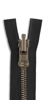 YKK Altmessing Metall Wende Reißverschluss teilbar 580 - schwarz