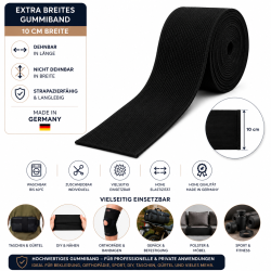 Gummiband extra breit 10cm, 16cm, 20cm für Schuhe, Bandge, Motorradbekleidung 100mm