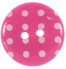Kinderknopf Bi-Tiffy rund gepunktet 15mm pink 