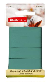 Nähmit 5m Karte Baumwoll Schrägband, 100% Baumwolle 40/20 004 - schilf