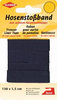 KLEIBER Hosenschonerband / Stoßband dunkelblau aufbügelbar 058 - marine