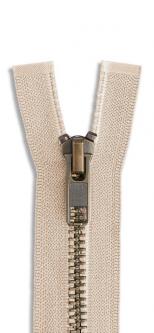 YKK Altmessing Metall Reißverschluss teilbar 572 - sand