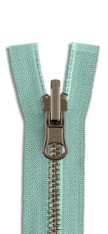 YKK Altmessing Metall Wende Reißverschluss teilbar 004 - schilf