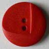 Kunststoff Knopf rot rund 23mm / mit Innenmuster 