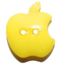 Kinderknopf Apfel design 20mm gelb 