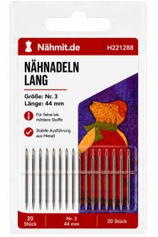 Handnähnadeln lang Nr. 3 / 44mm Lang Größe - 3