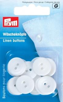 PRYM Wäscheknöpfe Kunststoff 24'' 15 mm weiß 