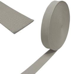 Baumwoll Taschengurt Gurtband 38mm Meterware 576 - hellgrau