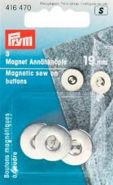 PRYM Magnet-Annähknöpfe 19 mm silberfarbig 