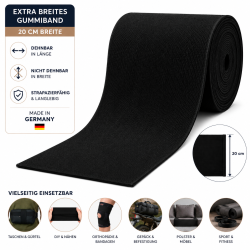 Gummiband extra breit 10cm, 16cm, 20cm für Schuhe, Bandge, Motorradbekleidung 200mm