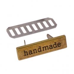 Handmade - Metall Applikationen für Taschen & Bekleidung Altmessing